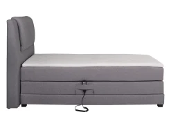 Conjunto boxspring relax CASTEL tecido cinza claro 100x200cm
