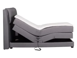 Conjunto boxspring relax CASTEL tecido cinza claro 100x200cm