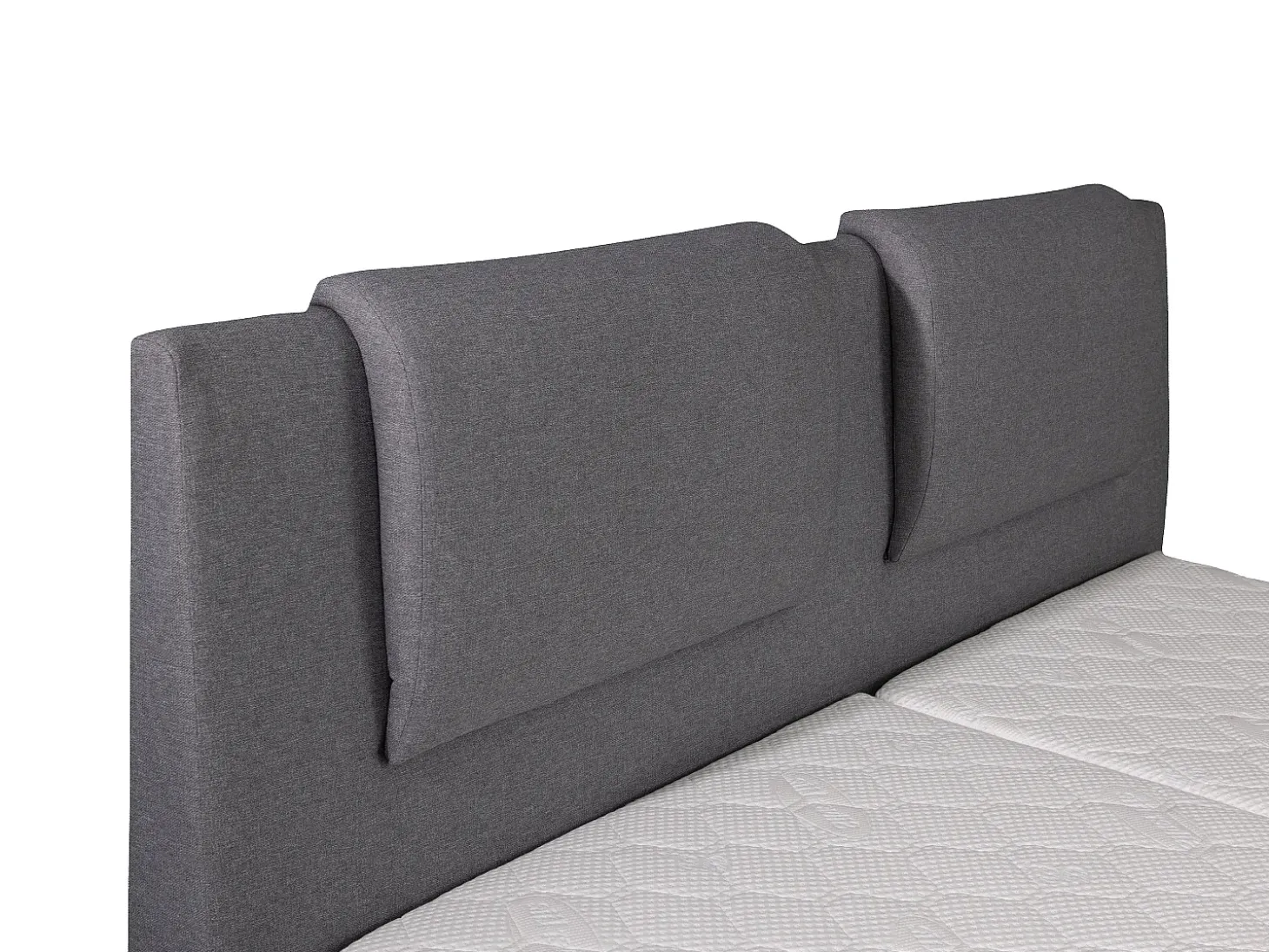 Conjunto boxspring relax CASTEL tecido cinza claro 2x80x200cm