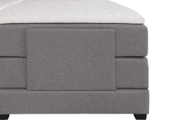 Conjunto boxspring relax CASTEL tecido cinza claro 2x80x200cm