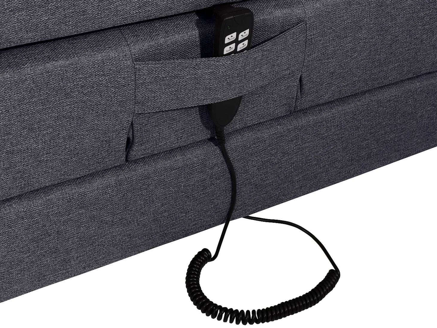 Conjunto boxspring relaxamento CASTEL de PALACIO tecido cinzento - 2x80x200 cm