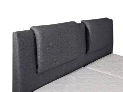 Conjunto boxspring relaxamento CASTEL de PALACIO tecido cinzento - 2x80x200 cm
