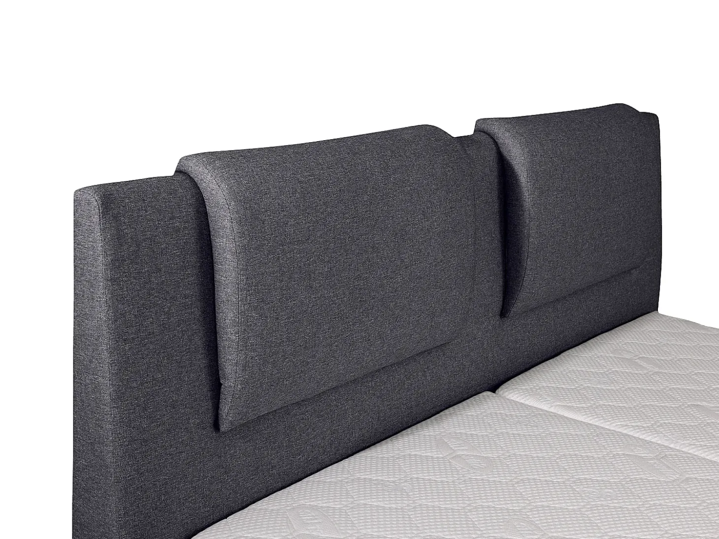 Conjunto boxspring relaxamento CASTEL de PALACIO tecido cinzento - 2x80x200 cm
