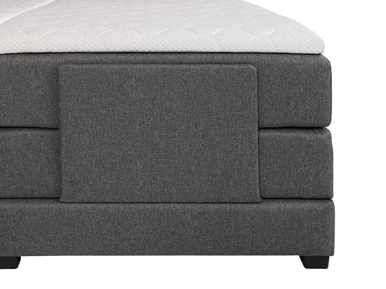 Conjunto boxspring relaxamento CASTEL de PALACIO tecido cinzento - 2x80x200 cm