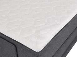 Conjunto boxspring relaxamento CASTEL de PALACIO tecido cinzento - 2x80x200 cm