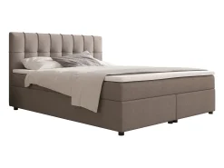 Conjunto boxspring SIERO 180 x 200 cm, tecido, cinzento