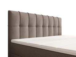 Conjunto boxspring SIERO 180 x 200 cm, tecido, cinzento