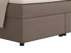 Conjunto boxspring SIERO 180 x 200 cm, tecido, cinzento