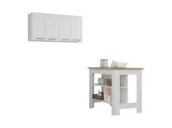 Conjunto Caledon, 35.4/60 cm Al X 103/120 An cm X 70/33.5 P cm, Branco / Duna