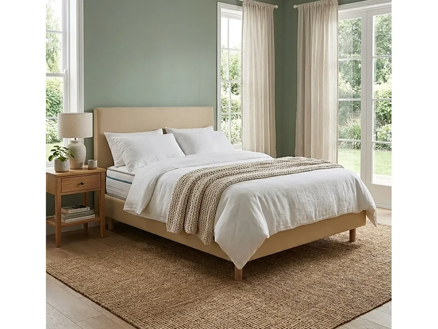 Conjunto Cloud One e Sommier 15cm Bege Tamanho 190 x 140 cm Altura 52 cm