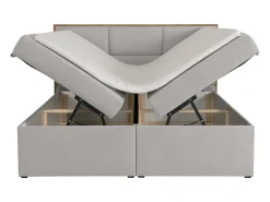 Conjunto completo artigos cama decorativos sommiers arrumação 180x200 cm cinza-claro SIAKI