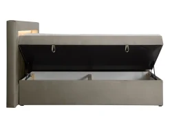 Conjunto completo artigos cama sommiers com arrumação 180x200 cm veludo taupe - ORANA