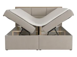 Conjunto completo artigos cama decorativos sommiers arrumação 160x200 cm bege SIAKI