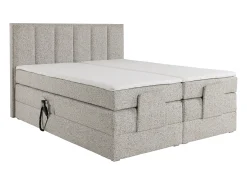 Conjunto completo boxspring elétrica 2 x 90 x 200 cm tecido bege - KALASI de PALACIO