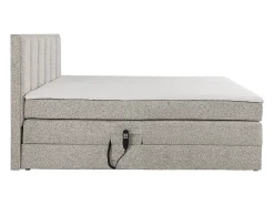 Conjunto completo boxspring elétrica 2 x 90 x 200 cm tecido bege - KALASI de PALACIO