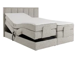Conjunto completo boxspring elétrica 2 x 90 x 200 cm tecido bege - KALASI de PALACIO