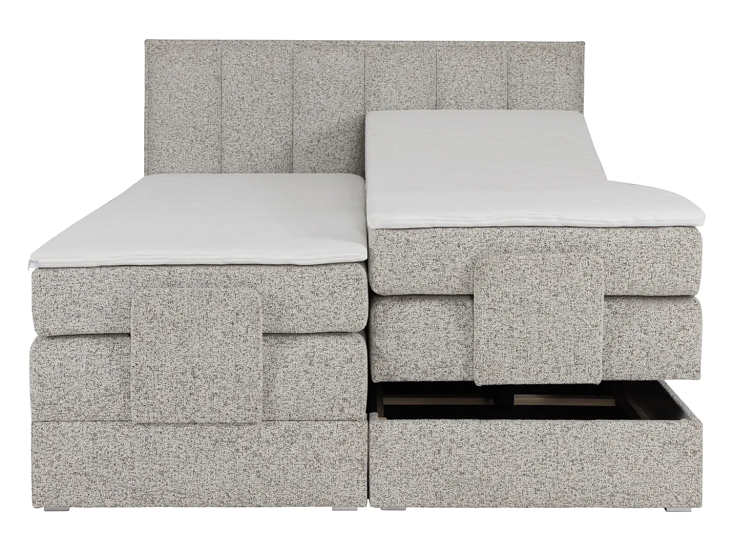 Conjunto completo boxspring elétrica 2 x 90 x 200 cm tecido bege - KALASI de PALACIO
