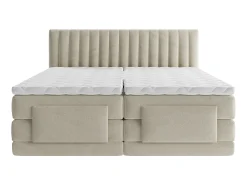 Conjunto completo boxspring 2x90x200 cm veludo bege - DONISI de PALACIO