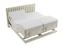 Conjunto completo boxspring 2x90x200 cm veludo bege - DONISI de PALACIO