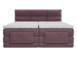 Conjunto completo Boxspring elétrico 2 x 90 x 200 cm king size Bordô Tecido - LODI da Palacio