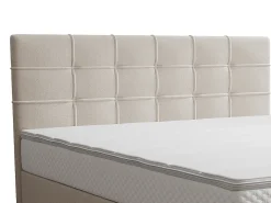 Conjunto completo boxspring 180 x 200 cm tecido bege - INAO de YSMÉE