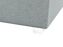 Conjunto completo boxspring 180 x 200 cm tecido cinza-claro - ONAN de YSMÉE