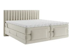 Conjunto completo boxspring 2x80x200 cm veludo bege - DONISI de PALACIO