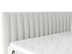 Conjunto completo boxspring 2x90x200 cm veludo cinza-claro - DONISI de PALACIO
