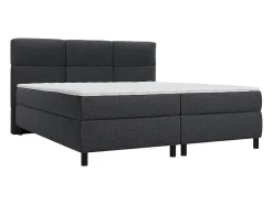 Conjunto completo boxspring 2 x 90 x 200 cm king size Antracite Tecido - LODI de PALACIO