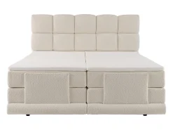 Conjunto completo boxspring elétrico 2x90x200 cm bouclé bege - OMILA de PALACIO