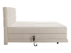 Conjunto completo boxspring elétrico 2x90x200 cm bouclé bege - OMILA de PALACIO