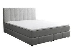 Conjunto completo boxspring 180x200 cm veludo cinza-claro - HIDA de YSMÉE