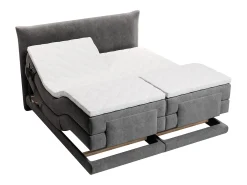 Conjunto completo Boxspring elétrico 2 x 80 x 200 cm queen size Antracite Tecido - ZANORO da Palacio