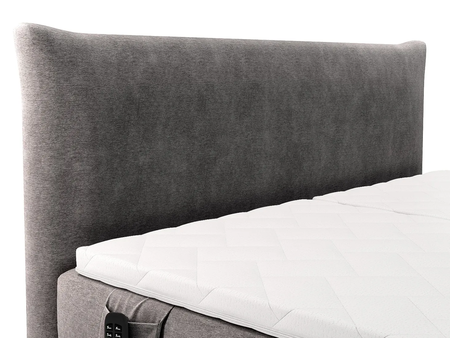 Conjunto completo Boxspring elétrico 2 x 80 x 200 cm queen size Antracite Tecido - ZANORO da Palacio