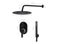 Conjunto completo de sistema de chuveiro com chuveiro de aço inoxidável preto 02_0003109