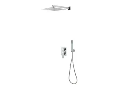 Conjunto completo de sistema de chuveiro com chuveiro em aço inoxidável prateado 02_0003103