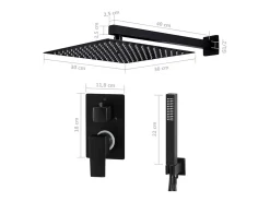 Conjunto completo de sistema de chuveiro com chuveiro de aço inoxidável preto 02_0003108