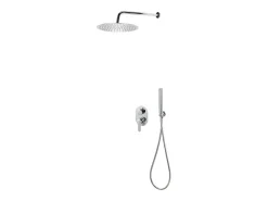 Conjunto completo de sistema de chuveiro com chuveiro em aço inoxidável prateado 02_0003104