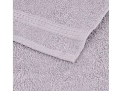 Conjunto Completo de Toalhas de Banho 12 Peças 100% Algodão Cinza com Alta Absorção
