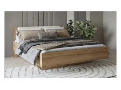 Conjunto Completo VERTIGO – Cama baú 160x200, 2 mesas de cabeceira, armário 4 portas + contorno design