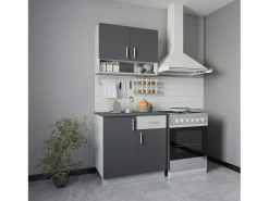 Conjunto Cozinha Berna haaus, Antracite/Branco, L 80 cm