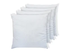 Conjunto de 4 almofadas câlin Oekotex 400 g branco 60 x 60 cm - TORIVIA