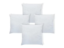 Conjunto de 4 almofadas câlin Oekotex 400 g branco 60 x 60 cm - TORIVIA