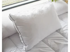 Conjunto de 2 almofadas sensação penas em percal 91 fios/cm² 700 g 50 x 70 cm - AUXENCE