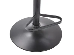 Conjunto de 2 bancos altos veludo e metal, altura ajustável, preto - ELEANA
