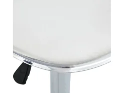 Conjunto de 2 bancos de bar com encostos transparentes - Altura ajustável - Pés em metal prateado