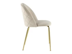 Conjunto de 2 cadeiras - Veludo e metal dourado - Bege. MELBOURNE