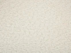 Conjunto de 6 cadeiras apoios de braço tecido bouclé e hévea branco e natural LIVELIA