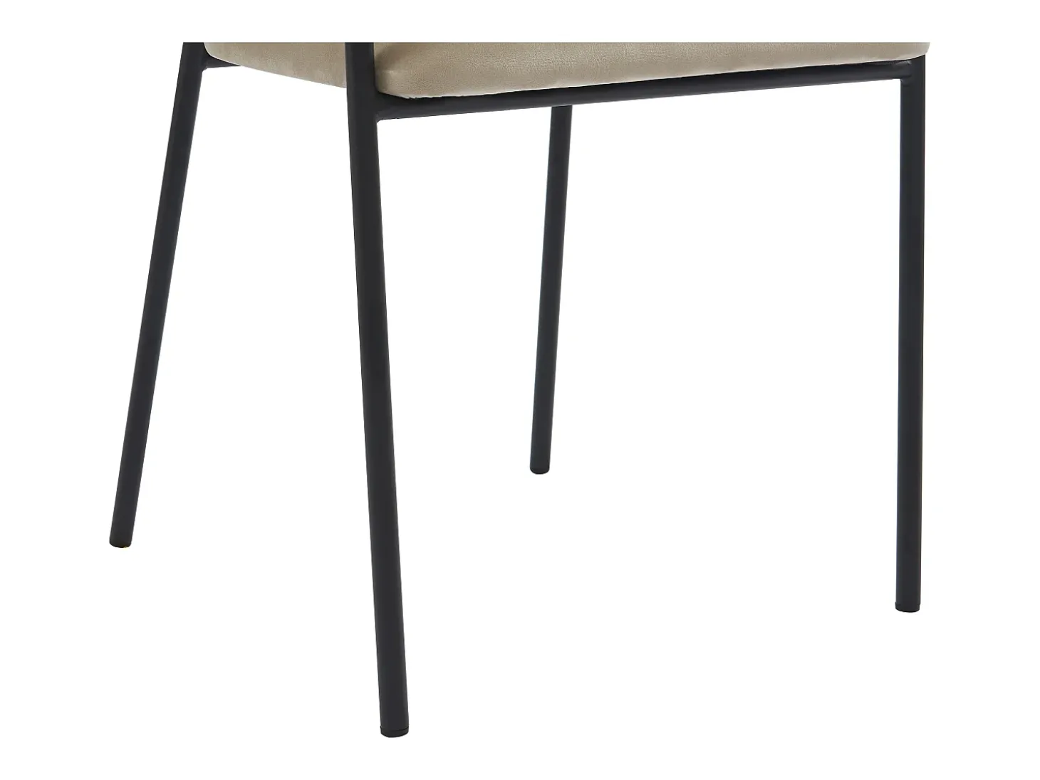 Conjunto de 2 cadeiras com apoios de braço veludo e metal preto - Bege ORDIDA de Pascal Morabito