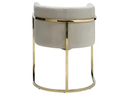 Conjunto de 2 cadeiras com apoios de braços - Veludo e metal - Bege e dourado - PERIA de Pascal Morabito